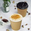 HOT BARGAINS 50 X 12oz Disposable Kraft Paper Cups with