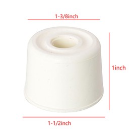TAODAN 2PCS Rubber Door Bumper Anti Bump Mute Plugs Screws Door Stops Door Plugs Shock Absorbing Furniture Feet Door Stopper Wall Protectors for Home Office School White