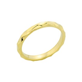 Dainty 10k Yellow Gold Mid Finger Spike Band Midi Knuckle Ring, Size 2.25