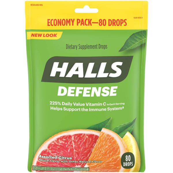 Halls Defense Citrus Vitamin C Drops - 80 Drops (1