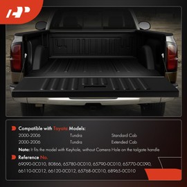 A-Premium 31-PC Tailgate Rebuild Kit Compatible with Toyota Tundra 2000-2006, Tailgate Handle Bezel Latch Hinge Cable Lamp Striker Bolts