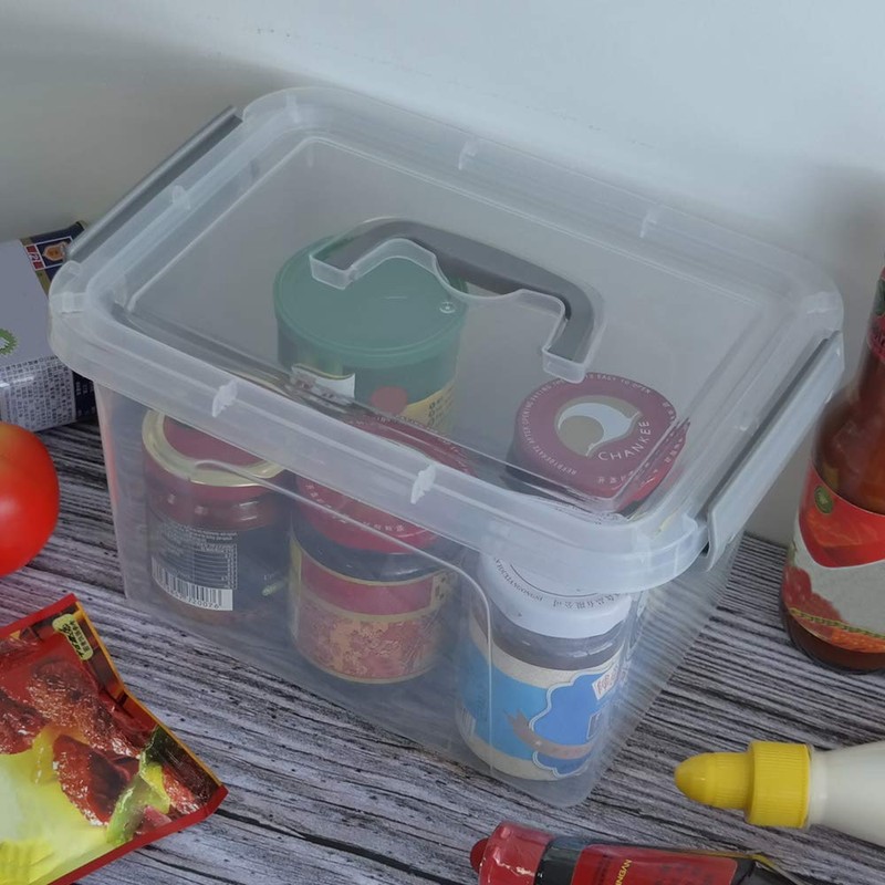 Neadas 6 Quart Plastic Storage Containers with Lids and Handles,