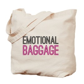 CafePress Emotional Baggage Natural Canvas Tote Bag, Reusable Shopping Bag
