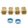 4 Pcs 1/2" MNPT x 1/2" FNPT Thread Brass Hex