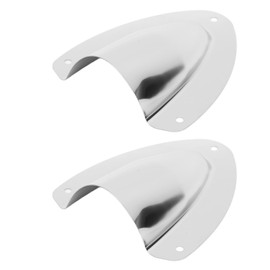 FECAMOS Stainless Steel Cable Cover Marine Shell 1 Pair Heavy Duty Rustproof Polished for Yachts (120mm)