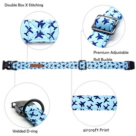 Lionheart glory Dog Collar, Blue Dog Collar, Heavy Duty Adjustable Collar for Large Dogs, Boys, Dog Collar, Pet Gift, Cute Dog Collars