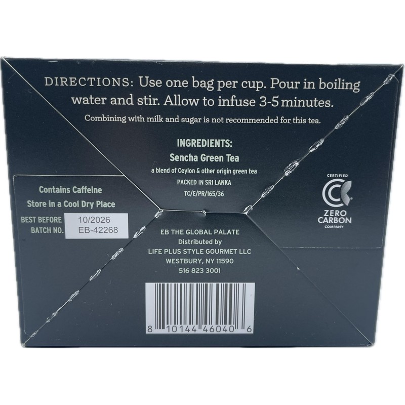 Premium Japanese Natural Pure Sencha Tea - 15 Pyramid Bags,