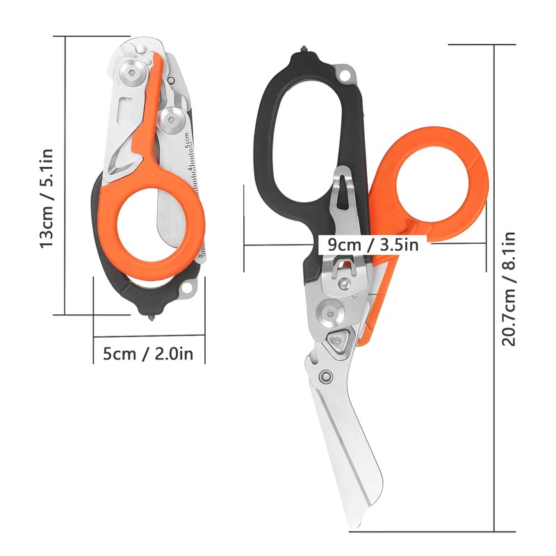 Multitool Scissors Folding 6 in 1 Multifunction Scissors Emergency Response