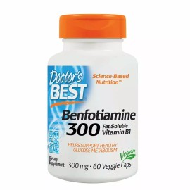 Doctor's Best Benfotiamine 300 Fat-Soluble Vitamin B-1 Thiamin 60 Capsules 07/26