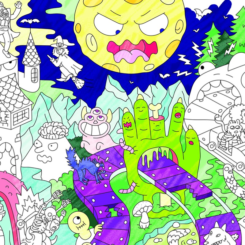 Omy Poster Para Colorear Zombis Grande Xanas