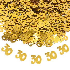 30th Birthday Confetti Probuk 15g Foil Metallic Glitz Sequins Confetti,Gold Table Scatter Sprinkles,Age Bday Party Decorations Supplies for Wedding Birthday Party Anniversary
