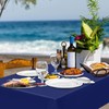 4 PCS Navy Plastic Tablecloths for Rectangle and Round Tables,