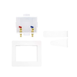 Eastman 1/2 inch Expansion PEX Connection, White Center Drain Washing Machine Outlet Box, 60260