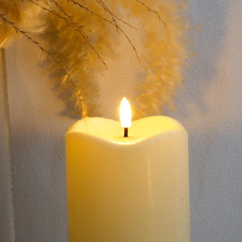 AFINETH 4" x10" Outdoor Flameless Candles Waterproof, Large Battery Operated