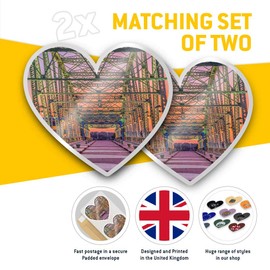 2 x 7.5cm Heart Stickers - Nashville Tennessee USA America Bridge Decals 45833