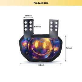 Fenduoer Football Back Plate,Lower Back Pads for Football Players,Rear Protector,High Impact Protection for Youth & Adult Shoulder Pads(Smile)