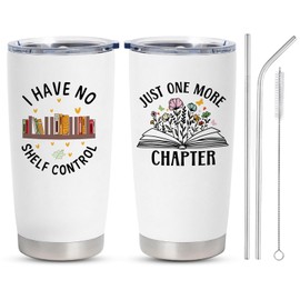 Book Lovers Gifts for Women Stainless Steel Cup Birthday Gifts for Book Lovers Bookish Gifts Librarian Appreciation Gifts Book Club Gifts Book Themed Gifts for Book Lovers Bookworms Tumbler (20 oz, A)
