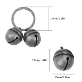 Luckious Brand 1 PC Loud Cat and Dog Bells - Pet Tracker Bells, Dog Bells for Collar, Pet Tracker 1 Key-chain and 2 Bells