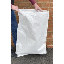 10x Large Woven Sacks Polypropylene PP Rubble Sacks Heavy Duty Size Woven Bags Builders Bags Garden Waste bags (50x75cm)