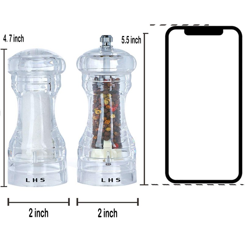 LHS Pepper Mill and Salt Shaker Set of 2 Salt