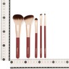 Francfranc Bi-Color Makeup Brushes Set Brown 5pcs with Case Cosmetic