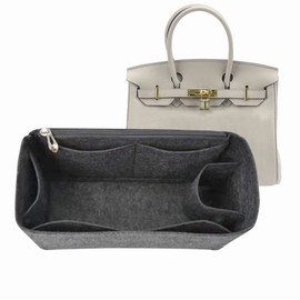 Lckaey - Organizador de bolsa para inserto Birkin 30 insertos organizador de fieltro1099 gris-M