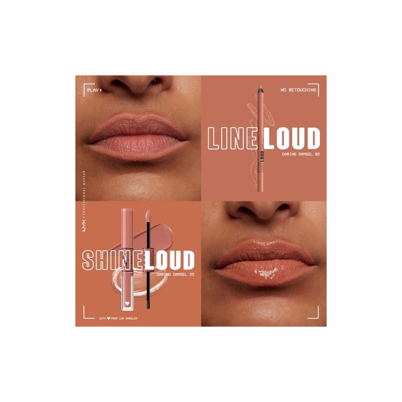NYX Professional Makeup, Line Loud Lip Liner, Delineador de Labios,