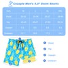 Cozople Swim Trunks with Compression Liner Funny Pineapple Print Bathing
