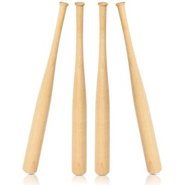 Juexica 4 Pcs Mini Baseball Bats 18 Inch Wooden Baseball Bat Craft Unfinished Wooden Unpainted Gift for Painting DIY Craft Projects Ball Sports Party Favors