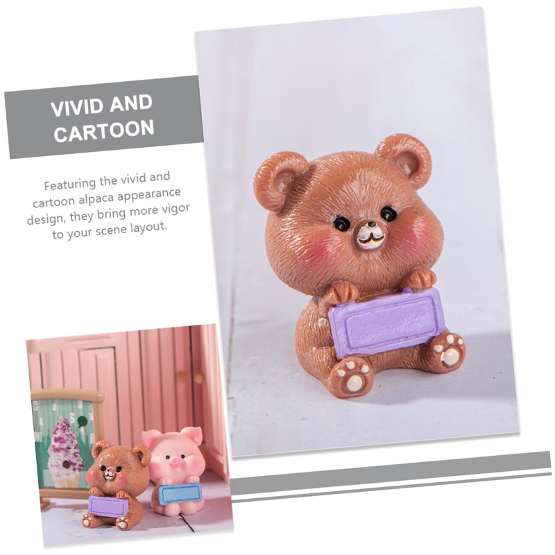 SUPVOX 8Pcs Cute Animal Figurines for Desktop Decoration Adorable Miniature