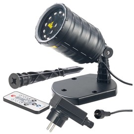 Lunartec Christmas Laser: Laser Projector with 12 LEDs, 8 Light Effects, Timer, Remote Control, IP65 (Laser Spotlight, Christmas Laser House, Christmas Lights Outside)