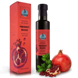 Levamare Pomegranate Molasses, 12 oz (Pack of 1) | No Added Sugar, No Additives | 100% Natural Pomegranate Concentrate from 100% Mediterranean Pomegranate Juice | Gourmet Food Pomegranate Syrup | Vegan, Gluten Free | Superfood