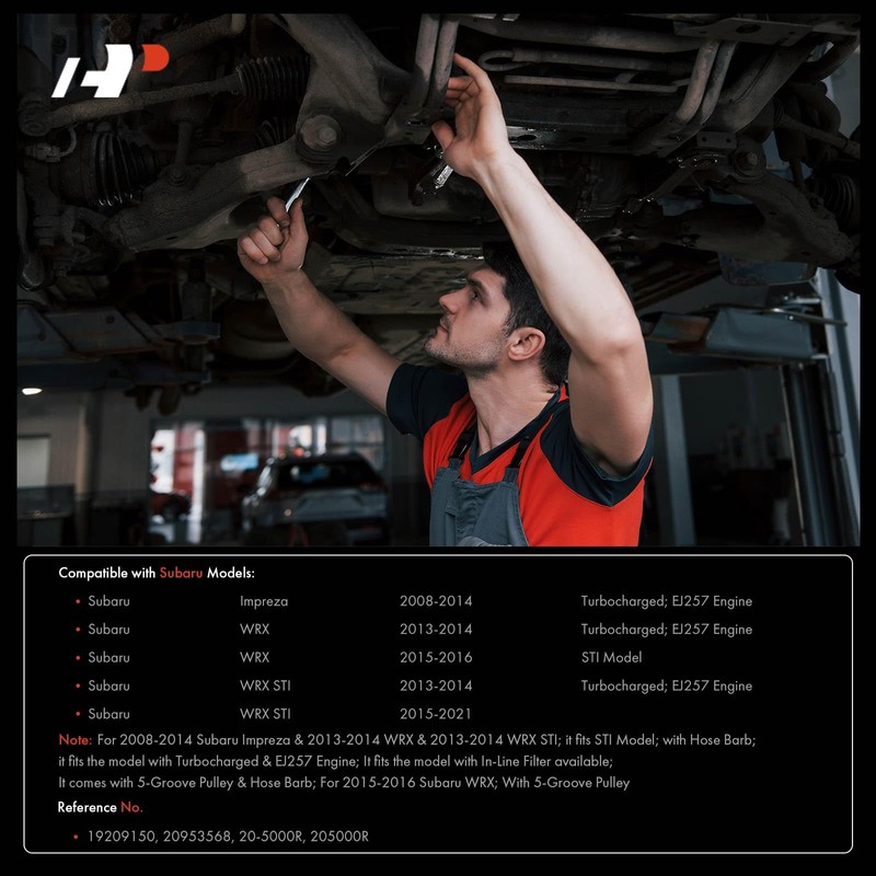 A-Premium Power Steering Pump, with 5-Groove Pulley & Hose Barb,