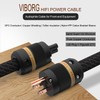 Viborg C7 Hi-End Power Cable, 4.9FT, Figure 8 Audiophile Power