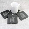 4 x 'Hot Water Bottle' 10cm Square Slate Coasters (CR00220443)