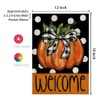 CROWNED BEAUTY Fall Garden Flag Pumpkin 12x18 Inch Double Sided
