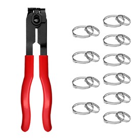BWBWND CV Boot Clamp Pliers with 20PCS Crimp Bands, Ear-Type Extension CV Axle Boot Banding Tool Kit, Single Ear Hose Clamps Pliers Universal Car Repair Tool for Auto ATV UTV