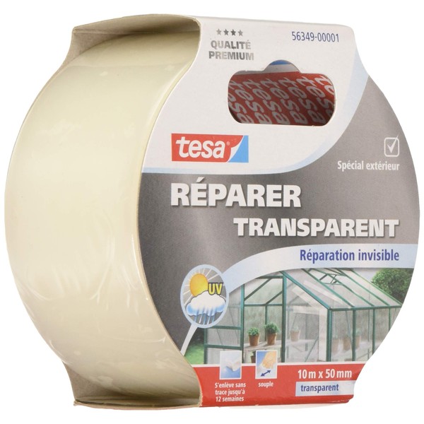 tesa Réparer Transparent"Transparent Repair" 56349-00001-01 Repair Tape Invisible 10 m
