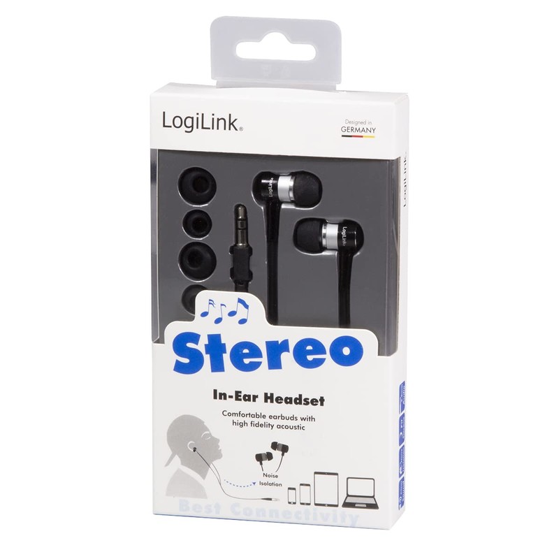 LogiLink HS0015A Stereo In-Ear Headphones Black