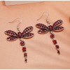 Gleamart Dragonfly Earrings Boho Style Color Rhinestone Dangle Earrings for