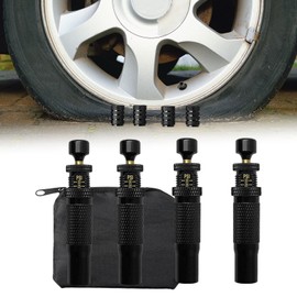 Ronyme 4 Pieces Automatic Tire Deflation Valves Deflator Valve Kit Easy to Use Screw on Tyre Air Down Tools for Car UTV Pickup