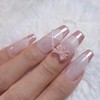 Pearl Ballet Core Handmade Nail Tip - Short Square /