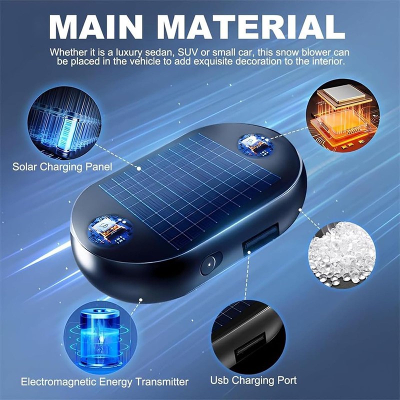 3PCS Anti-freeze Electromagnetic Car Snow Removal Device, Solar Electromagnetic Molecular