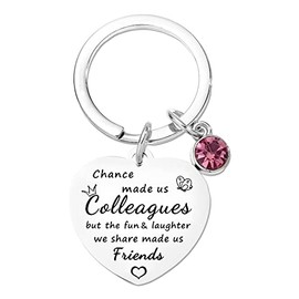 Going Away Leaving Gifts for Coworker Chance Made Us Colleagues Keychain for Colleague Appreciation Farewell Gifts for Co-Worker Goodbye Thank You Gifts for Coworkers Women