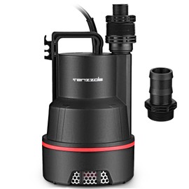 Tenzzola Sump Pump 1/4 HP 2000GPH Submersible Utility Water Pump, Thermoplastic Portable Electric Water Removal Transfer Pump with 16.4FT Cord for Swimming Pool Basement Garden Pond Tubs Draining