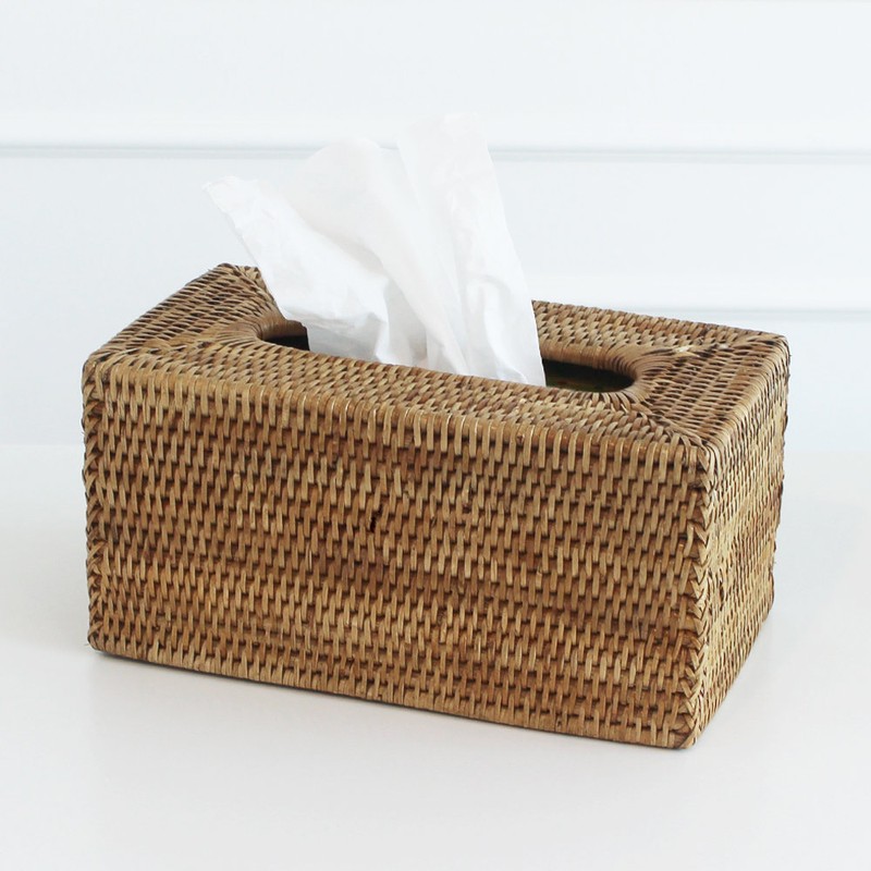 Rattan square tissue case, tissue case cover, tissue box, rattan