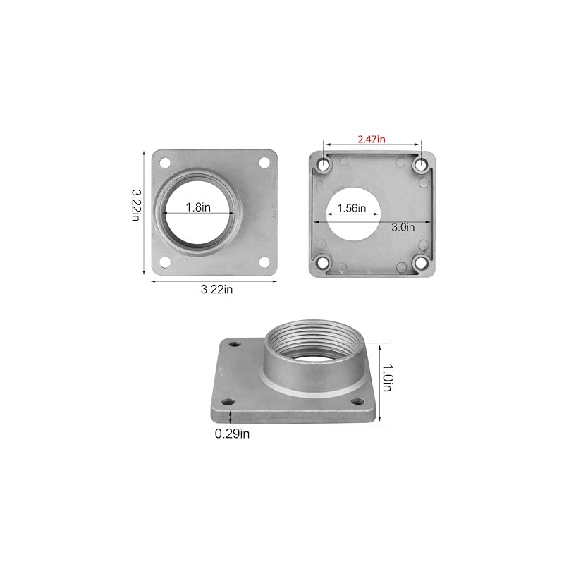 1-1/2" Aluminum Meter Socket Hub, Conduit Hub For Mounting Meter