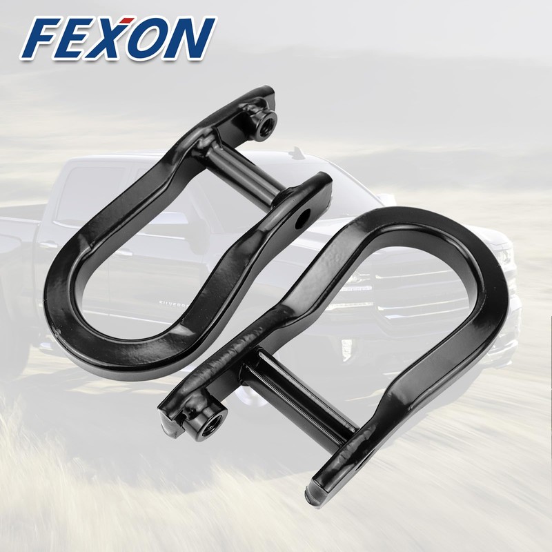 Front Tow Hooks Ring Compatible with 2007-2019 Chevy Silverado GMC