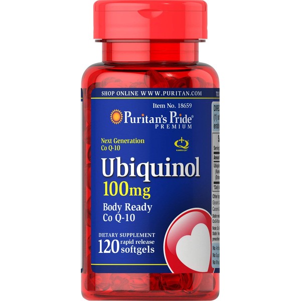 Ubiquinol 100mg, Supports Heart Health,120 Softgels by Puritan's Pride