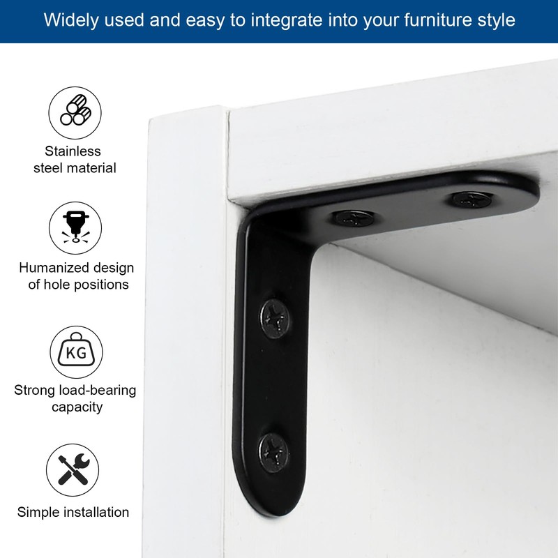 10 Pcs Corner Brackets and 10 Pcs Long Flat Straight